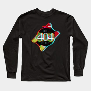 The 404 Club: Retro Glitched Long Sleeve T-Shirt